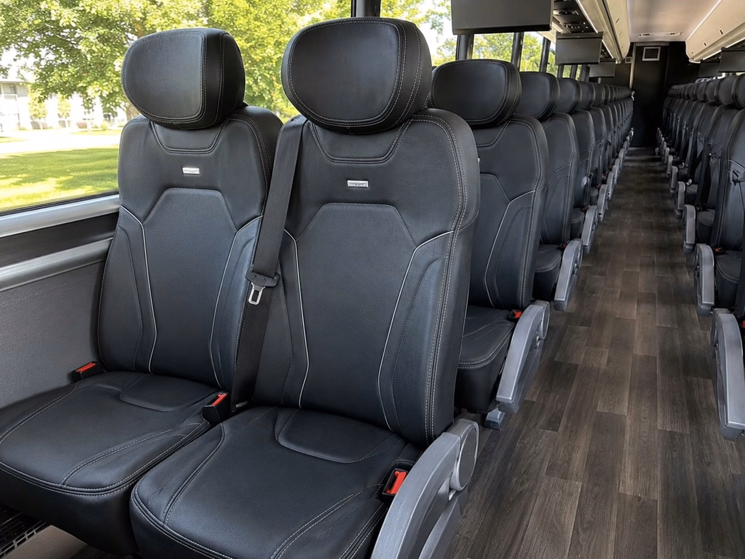 56 passenger charter bus interior